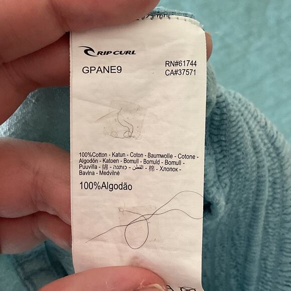 Ripcurl Womens Surf Pants Pure Cotton Drawstring Boho Chic Pants Blue - Picture 7 of 15